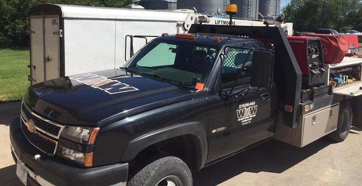 Wagner Mobile Welding service truck with welding rig, Crookston MN